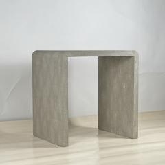 Tall Shagreen Art Deco Side Table in the Style of Jean Michel Frank - 3909971