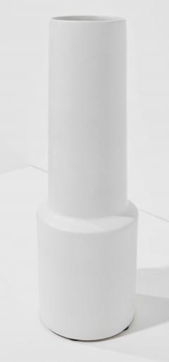Tall West German Ceramic Vase in White - 1688077