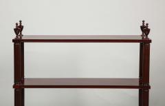 Tall pair of solid mahogany Directoire style bookcases or etageres - 1388051