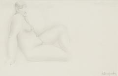 Tamara de Lempicka Nu assis de profil - 4095500