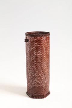 Tanabe Chikuunsai II Cylindrical Flower Basket with Small Handles 1980s - 3354688