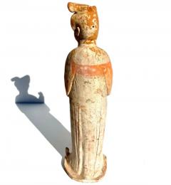 Tang Dynasty Fat Courtesan Lady Pottery Figure - 3474482