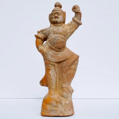 Tang Dynasty Painted Terracotta Sculpture of a Lokapala - 3013132