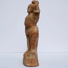 Tang Dynasty Painted Terracotta Sculpture of a Lokapala - 3013135