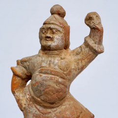 Tang Dynasty Painted Terracotta Sculpture of a Lokapala - 3013140