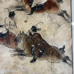 Tang Dynasty Polo Players Chinese Figurative Ink Wash Painting Handmade Paper - 3071047
