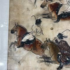 Tang Dynasty Polo Players Chinese Figurative Ink Wash Painting Handmade Paper - 3071049