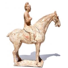 Tang Dynasty Terracotta Horse and Rider - 3078858