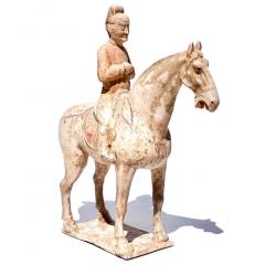 Tang Dynasty Terracotta Horse and Rider - 3078859
