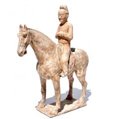 Tang Dynasty Terracotta Horse and Rider - 3078861