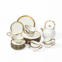 Tania Bulh es Modernist Porcelain W Gilt Accents Tea Coffee Service for 8 by Tania Bulh es - 4566653