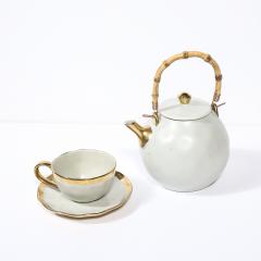 Tania Bulh es Modernist Porcelain W Gilt Accents Tea Coffee Service for 8 by Tania Bulh es - 4566666
