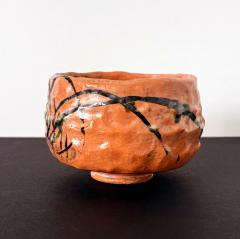 Tannyu Raku Japanese Painted Chawan Tea Bowl by Tannyu 10th Raku Edo Period - 4550414