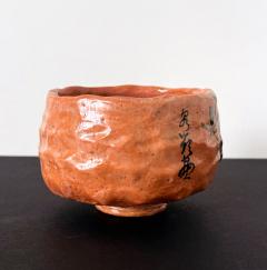 Tannyu Raku Japanese Painted Chawan Tea Bowl by Tannyu 10th Raku Edo Period - 4550416