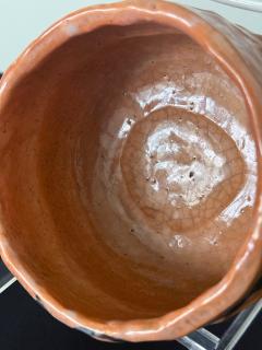 Tannyu Raku Japanese Painted Chawan Tea Bowl by Tannyu 10th Raku Edo Period - 4550419