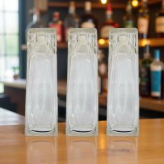 Tantalus Decanter Set with Restored Metal Case and Geometric Glass Bottles - 4217262