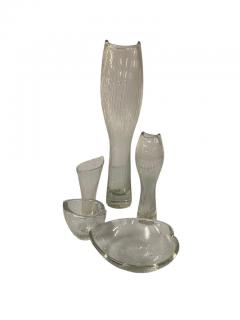 Tapio Wirkkala A Variety of Line Engraved Art Glass Objects by Tapio Wirkkala Iittala 1950s - 3939361