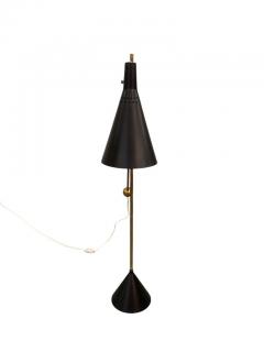 Tapio Wirkkala Black Tapio Wirkkala Adjustable Floor Lamp Model K10 11 Idman 1950s - 3933825