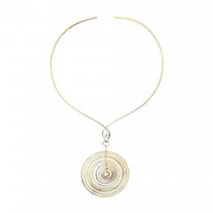 Tapio Wirkkala Hopeaku Silver Moon Pendant Choker Necklace - 4412254