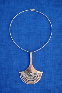 Tapio Wirkkala Kuunnsirppi Crescent Moon Pendant Choker - 4571092