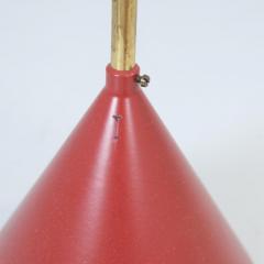 Tapio Wirkkala Pair of Tapio Wirkkala Adjustable Floor Lamps Model K10 11 in Red Idman 1950s - 4326083