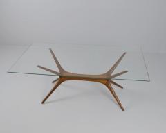 Tapio Wirkkala Rare Tapio Wirkkala Reindeer Antlers Coffee Table Model 9020 Elm Asko 1950s - 4289163