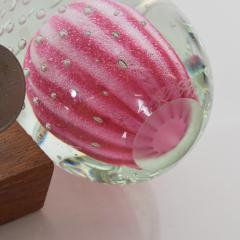 Tapio Wirkkala Shocking Pink Paperweight Tapio Wirkkala Style Controlled Bubble Art Glass - 1890021