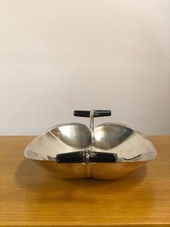 Tapio Wirkkala Tapio Wirkkala Apple Silver Serving Dish with Birch Handles Kultakeskus 1950s - 4107767