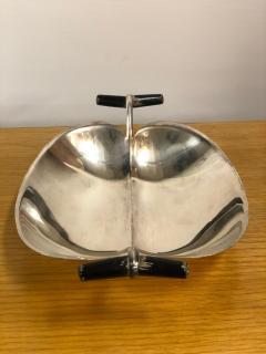 Tapio Wirkkala Tapio Wirkkala Apple Silver Serving Dish with Birch Handles Kultakeskus 1950s - 4107768