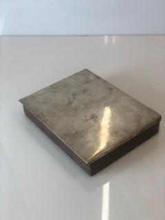 Tapio Wirkkala Tapio Wirkkala Commissioned Cigar Box In Silver and Teak 1950s - 4107761