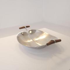 Tapio Wirkkala Tapio Wirkkala Dish TW 58 in Sterling Silver Teak Handles Kultakeskus 1966 - 4572932