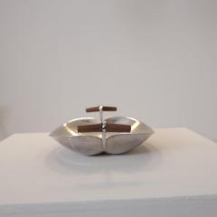 Tapio Wirkkala Tapio Wirkkala Dish TW 58 in Sterling Silver Teak Handles Kultakeskus 1966 - 4572936