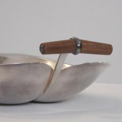 Tapio Wirkkala Tapio Wirkkala Dish TW 58 in Sterling Silver Teak Handles Kultakeskus 1966 - 4572939