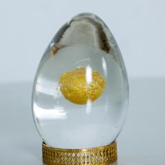 Tapio Wirkkala Tapio Wirkkala For Venini Glass Art Egg Sculpture with Gold Italy - 1235813