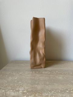 Tapio Wirkkala Tapio Wirkkala Large Brown Paper Bag Porcelain Vase by Rosenthal in Germany - 3945296