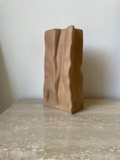 Tapio Wirkkala Tapio Wirkkala Large Brown Paper Bag Porcelain Vase by Rosenthal in Germany - 3945300