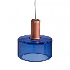 Tapio Wirkkala Tapio Wirkkala for Idman Finnish Glass Pendant Light Blue - 4475433