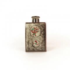 Tatsuzo Shimaoka Jomon Zogan Square Flask with Rope Imprint and Geometric Inlay Motif - 3016268