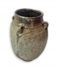 Tatsuzo Shimaoka Mashiko J mon Style Tsubo Vase with Rope Impressed Z gan Inlay - 4524011