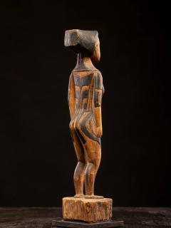 Tattooed Male Ancestor Figure Yap Island Federated States of Micronesia - 4753310