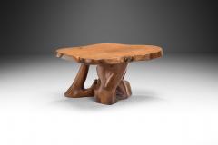 Teak Burl Wood Coffee Table Europe 1970s - 3465580