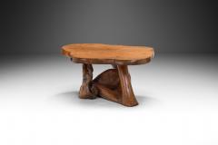 Teak Burl Wood Coffee Table Europe 1970s - 3465581