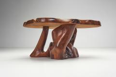 Teak Burl Wood Coffee Table Europe 1970s - 3465585