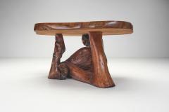 Teak Burl Wood Coffee Table Europe 1970s - 3465587