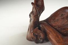 Teak Burl Wood Coffee Table Europe 1970s - 3465588