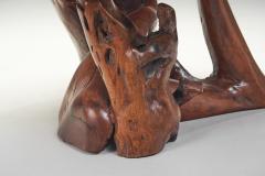 Teak Burl Wood Coffee Table Europe 1970s - 3465590