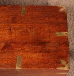 Teak Campaign Or Marine Chest From The 19th Century - 3603231