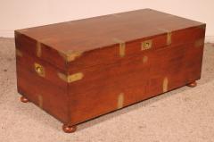 Teak Campaign Or Marine Chest From The 19th Century - 3603232