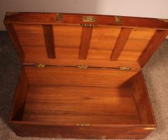 Teak Campaign Or Marine Chest From The 19th Century - 3603234