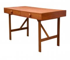 Teak Mid Century Danish Modern Double Sided Desk or Console Table - 4324698